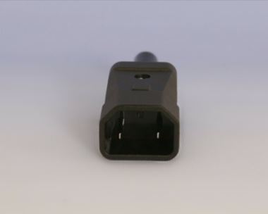 Re-Wireable C18 IEC Black Plug.