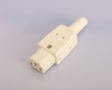 Re-Wireable IEC C13 White Socket.