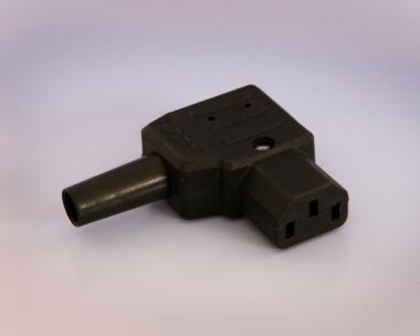Re-Wireable Right Angle IEC C13 Socket.