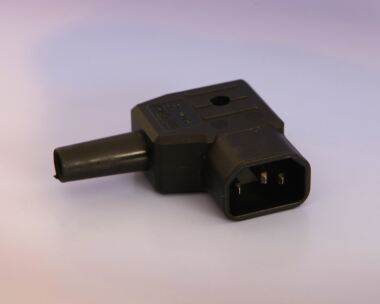 Re-Wireable Right Angle C14 PLUG BLACK